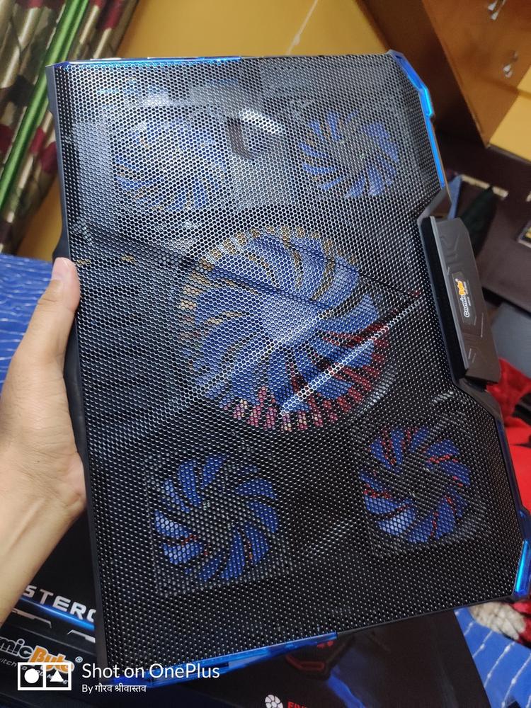 Cosmic Byte Asteroid Laptop Cooling Pad-Blue - Customer Photo From Gaurav S.