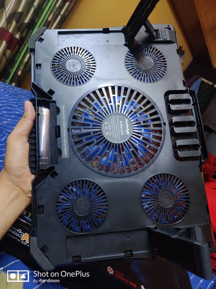 Cosmic Byte Asteroid Laptop Cooling Pad-Blue - Customer Photo From Gaurav S.