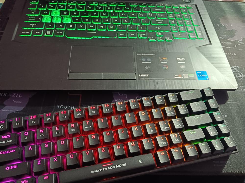 Cosmic Byte CB-GK-40 Artemis Wired + Wireless + Bluetooth 68 Key Per Key RGB Mechanical Gaming Keyboard - Customer Photo From NEERAJ SINHA
