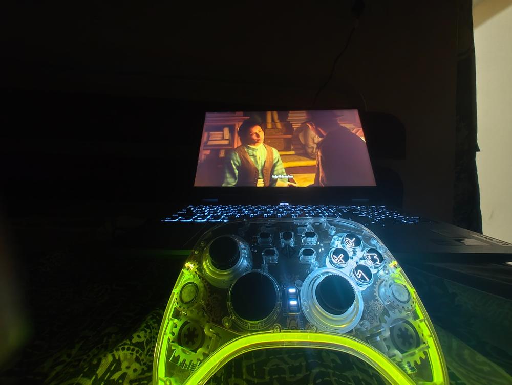 Cosmic Byte Stellaris Tri-Mode Wireless-Bluetooth-Wired Controller for PC, iOS, Android, Hall effect Trigger and Joystick - Transparent - Customer Photo From Kumar Ayush