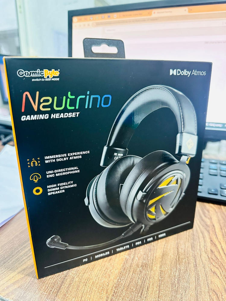Cosmic Byte Equinox Neutrino Wired Gaming Headset with Dolby Atmos - Customer Photo From Abhishek yadav