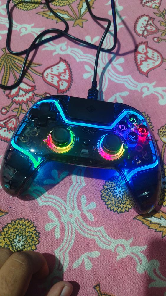 Cosmic Byte Quantum Dual Mode Bluetooth + Wired Controller for PS4, PC, iOS, Android, Switch, Hall effect Triggers and Joystick - Customer Photo From Satya 