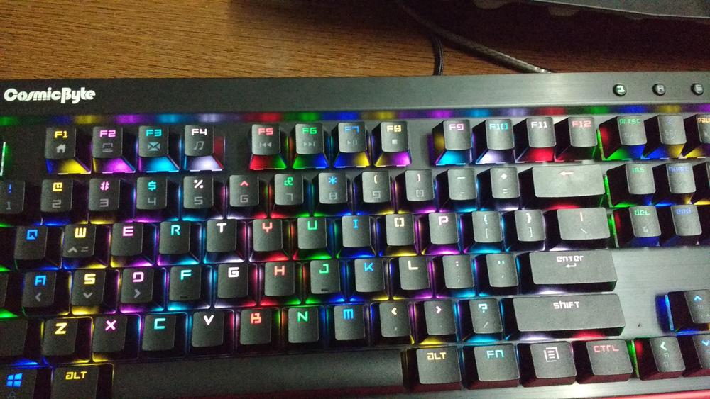 Cosmic Byte CB-GK-03 Black Eye Wired Aluminium Mechanical Keyboard (Black)- Blue Switch - Customer Photo From Amit R.
