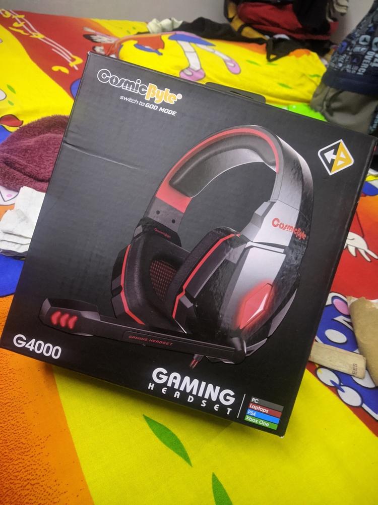 Cosmic Byte G4000 Edition Headphone with Mic (Red) - Customer Photo From Rockstar R.