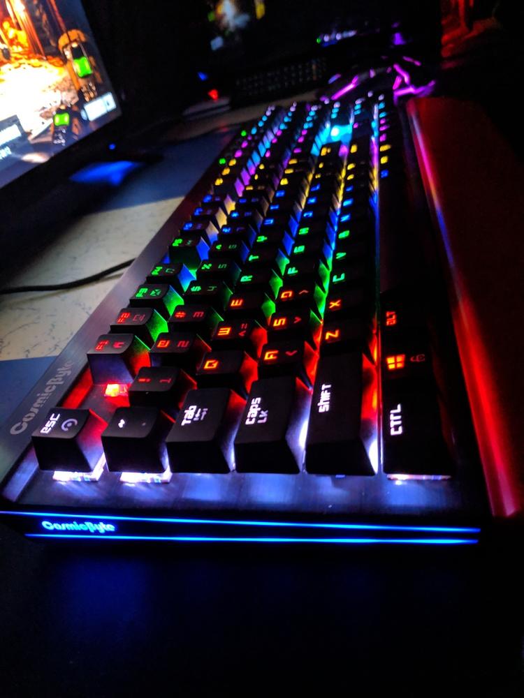Cosmic Byte CB-GK-11 Black Eye Mechanical Keyboard, Real RBG Backlit with Effects - Brown Switch - Customer Photo From Vishu M.