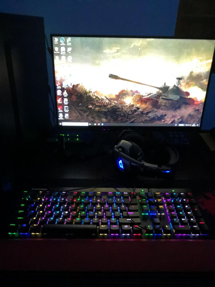 Cosmic Byte CB-GK-11 Black Eye Mechanical Keyboard, Real RBG Backlit with Effects - Brown Switch - Customer Photo From Milan G.