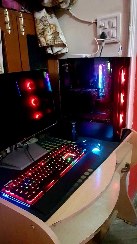 Cosmic Byte CB-GK-11 Black Eye Mechanical Keyboard, Real RBG Backlit with Effects - Brown Switch - Customer Photo From Sanyam K.