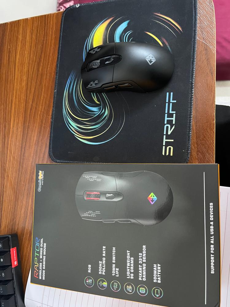 Cosmic Byte Raptor Dual Mode Wireless + Wired Gaming Mouse - Customer Photo From Ayush singh