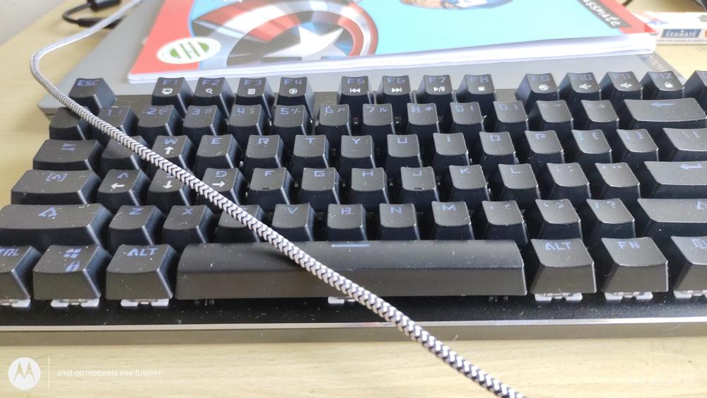 Cosmic Byte CB-GK-12 Neon Rainbow Mechanical Keyboard with Blue Switch - Customer Photo From Kunal P.