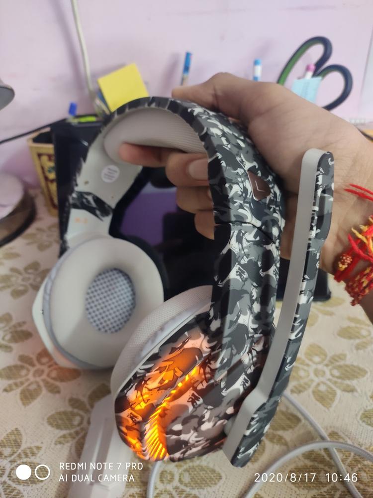 Cosmic Byte H3 Gaming Headphone with Mic (Camo Black) - Customer Photo From Vinay K.