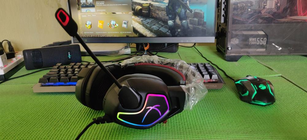 Cosmic Byte Equinox Europa 7.1 USB Dual Driver Gaming Headset with Software, Spectra RGB LED and ENC Microphone - Customer Photo From ROKESH R.