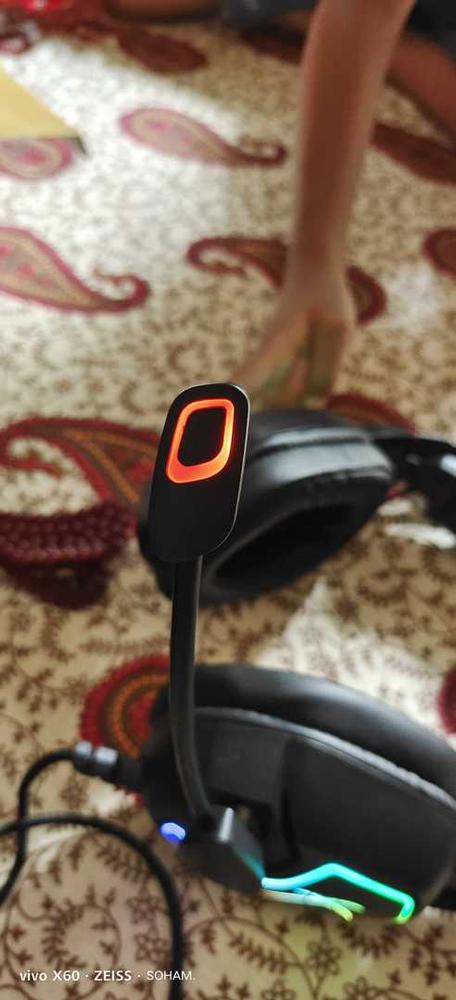 Cosmic Byte Equinox Europa 7.1 USB Dual Driver Gaming Headset with Software, Spectra RGB LED and ENC Microphone - Customer Photo From Soham S.