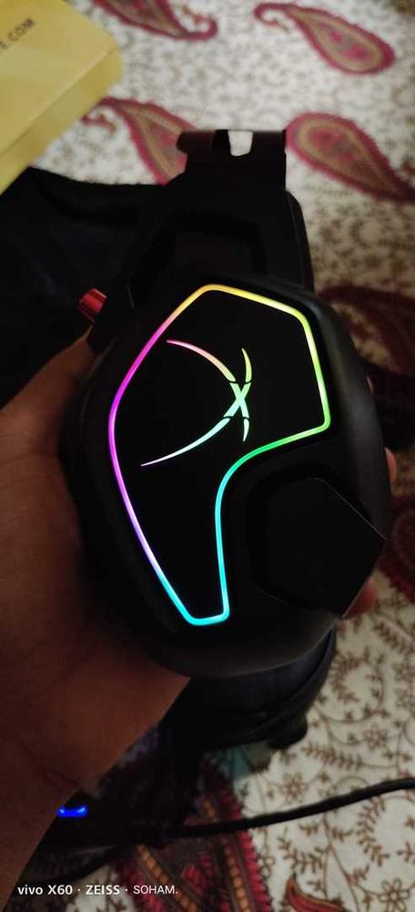 Cosmic Byte Equinox Europa 7.1 USB Dual Driver Gaming Headset with Software, Spectra RGB LED and ENC Microphone - Customer Photo From Soham S.