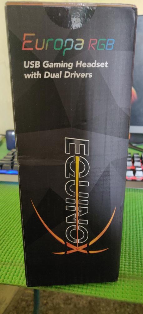 Cosmic Byte Equinox Europa 7.1 USB Dual Driver Gaming Headset with Software, Spectra RGB LED and ENC Microphone - Customer Photo From ROKESH R.