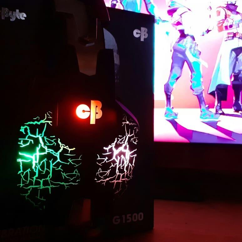 Cosmic Byte G1500 7.1 Channel USB Headset for PC with RGB LED Lights (Black/Blue) - Customer Photo From Owais S.