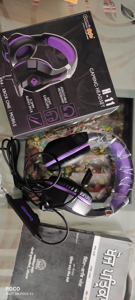 Cosmic Byte H11 Gaming Headset with Microphone (Black/Purple) - Customer Photo From Manpreet S.