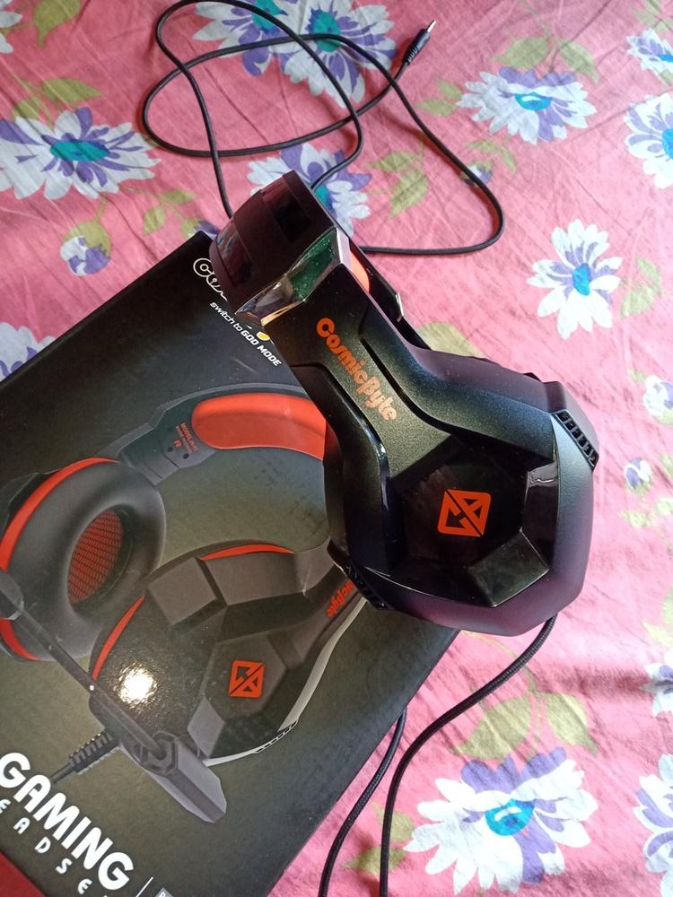 Cosmic Byte H11 Gaming Headset with Microphone (Black/Orange) - Customer Photo From Mondeep R.