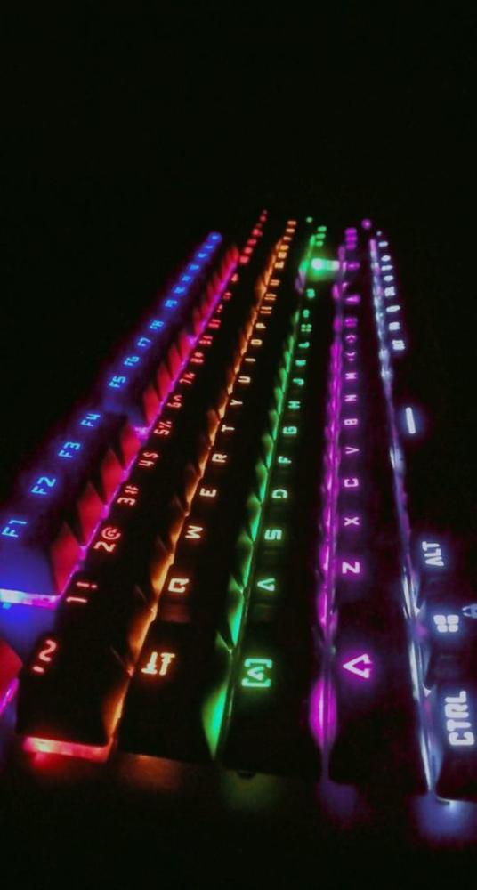 Cosmic Byte CB-GK-13 Neon Rainbow Mechanical Keyboard with Outemu Brown Switch - Customer Photo From JAY T.