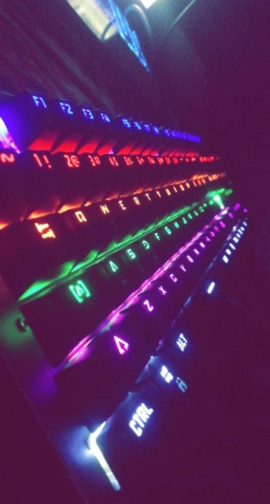 Cosmic Byte CB-GK-13 Neon Rainbow Mechanical Keyboard with Outemu Brown Switch - Customer Photo From JAY T.