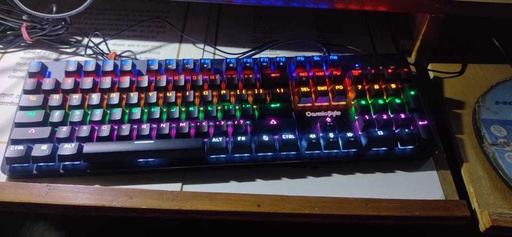 Cosmic Byte CB-GK-13 Neon Rainbow Mechanical Keyboard with Outemu Brown Switch - Customer Photo From Sudhanshu A.
