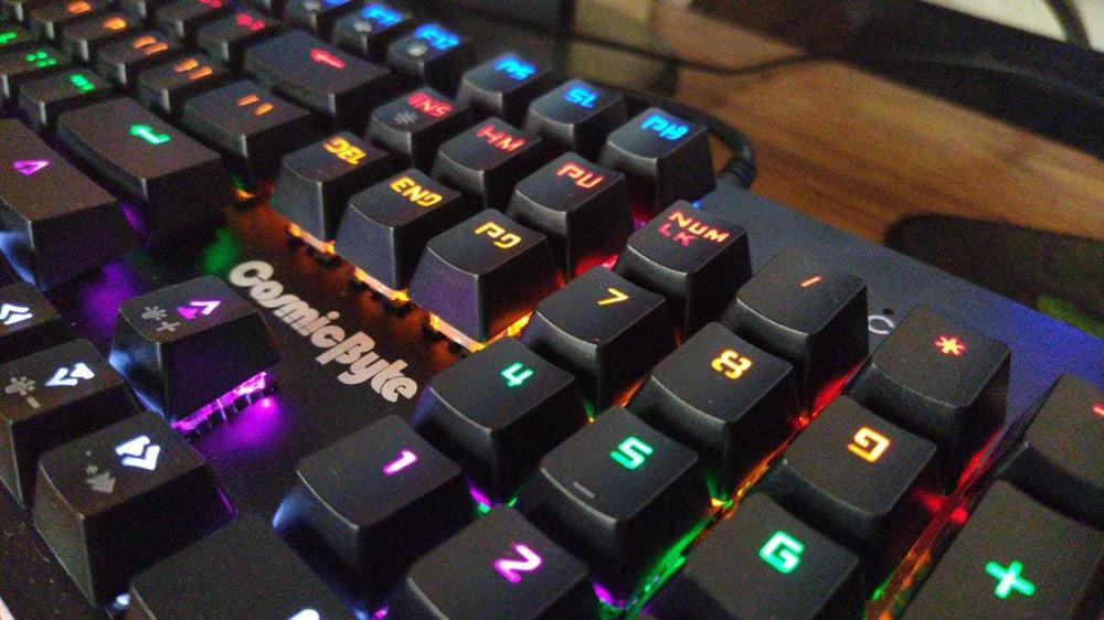 Cosmic Byte CB-GK-13 Neon Rainbow Mechanical Keyboard with Outemu Brown Switch - Customer Photo From Kevin R.