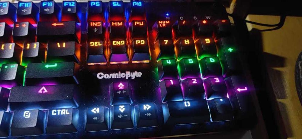 Cosmic Byte CB-GK-13 Neon Rainbow Mechanical Keyboard with Outemu Brown Switch - Customer Photo From Sudhanshu A.