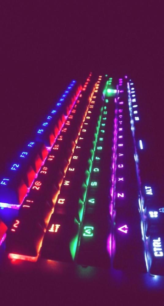 Cosmic Byte CB-GK-13 Neon Rainbow Mechanical Keyboard with Outemu Brown Switch - Customer Photo From JAY T.