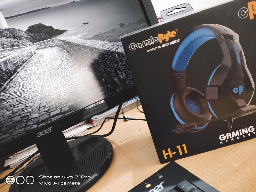 Cosmic Byte H11 Gaming Headset with Microphone (Black/Blue) - Customer Photo From Tushar J.
