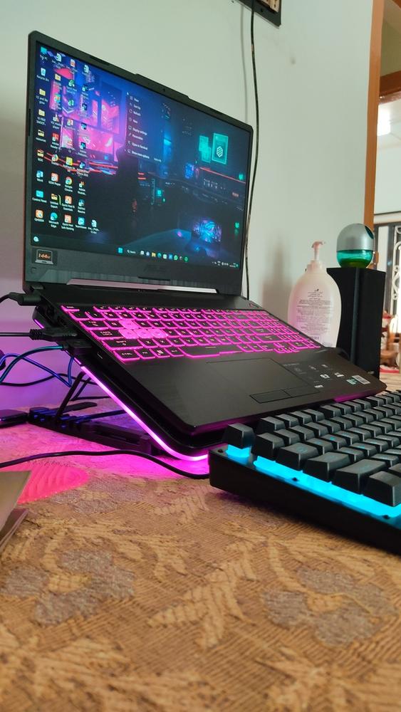 Cosmic Byte Hydroid RGB Cooling Pad with 6 Fans - Customer Photo From Amal S.