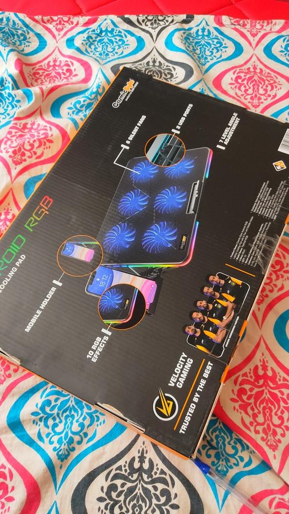 Cosmic Byte Hydroid RGB Cooling Pad with 6 Fans - Customer Photo From Amal S.