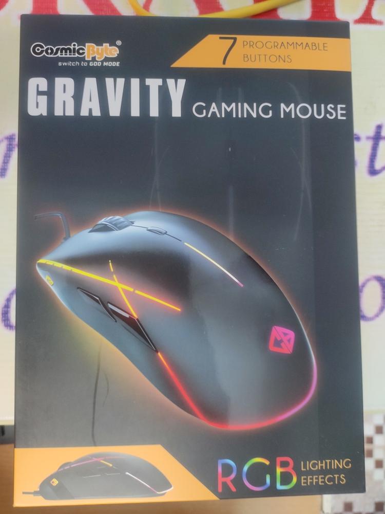 Cosmic Byte Gravity Lightweight RGB 6400 DPI Gaming Mouse with Sunplus IT 6651 Sensor, Software - Customer Photo From Vishnu V.