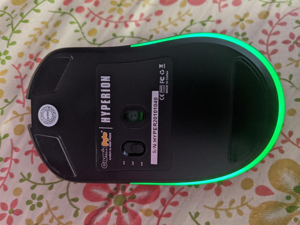 Cosmic Byte Hyperion Wireless + Wired Dual Mode Gaming Mouse, Rechargeable, Pixart 3325 Sensor, RGB LED, Software, Upto 10000 DPI (Black) - Customer Photo From pranay s.