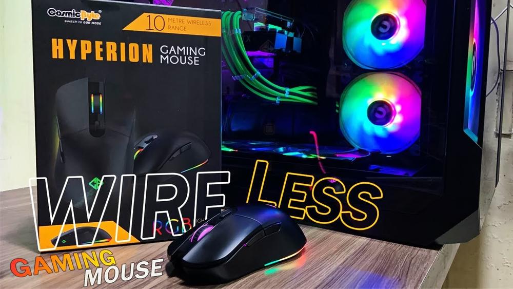 Cosmic Byte Hyperion Wireless + Wired Dual Mode Gaming Mouse, Rechargeable, Pixart 3325 Sensor, RGB LED, Software, Upto 10000 DPI (Black) - Customer Photo From pranay s.