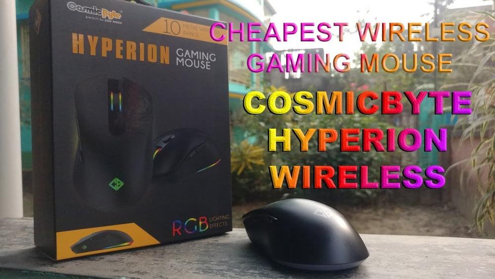 Cosmic Byte Hyperion Wireless + Wired Dual Mode Gaming Mouse, Rechargeable, Pixart 3325 Sensor, RGB LED, Software, Upto 10000 DPI (Black) - Customer Photo From pranay s.