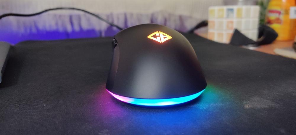Cosmic Byte Hyperion Wireless + Wired Dual Mode Gaming Mouse, Rechargeable, Pixart 3325 Sensor, RGB LED, Software, Upto 10000 DPI (Black) - Customer Photo From O A.