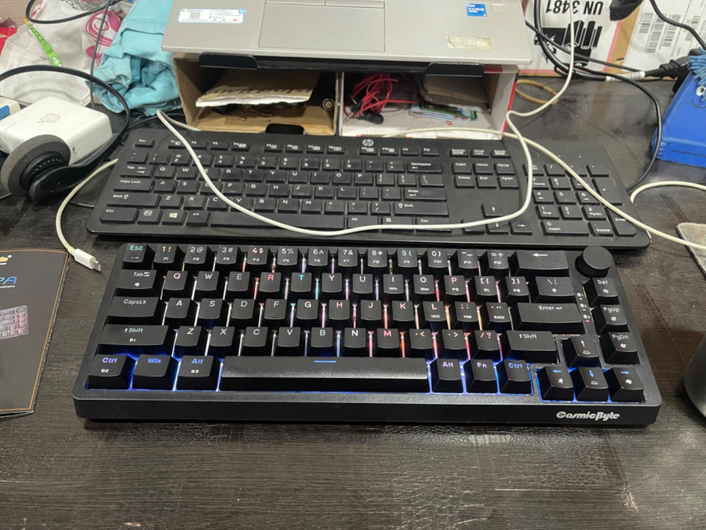 Cosmic Byte CB-GK-33 Astra Hot-Swappable Mechanical Wired & Bluetooth Keyboard with Per Key RGB and Software - Customer Photo From Yatin Sharma