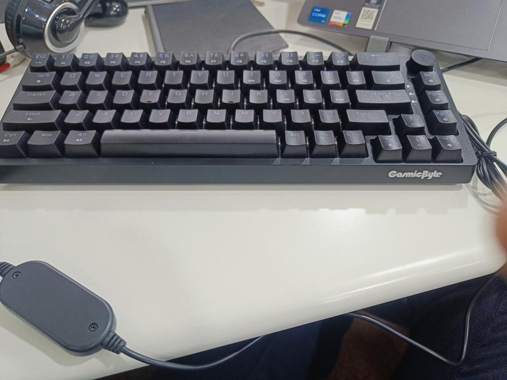 Cosmic Byte CB-GK-33 Astra Hot-Swappable Mechanical Wired & Bluetooth Keyboard with Per Key RGB and Software - Customer Photo From Manav Padhariya