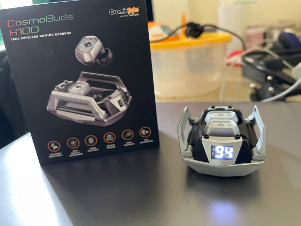 Cosmic Byte CosmoBuds™ X100 True Wireless (TWS) Earbuds, New Upgraded, BT 5.3, 40 Hrs Playtime, 38ms, Music & GOD Mode™, ENC, IOP™, IPX5 - Black - Customer Photo From Ayush Singh