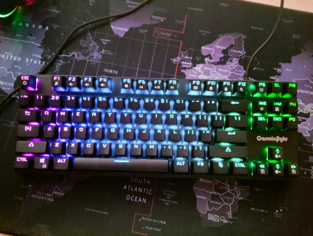 Cosmic Byte CB-GK-34 Firefly Hot Swappable Keyboard with Outemu Red Switches - Customer Photo From Dinesh Kumar M