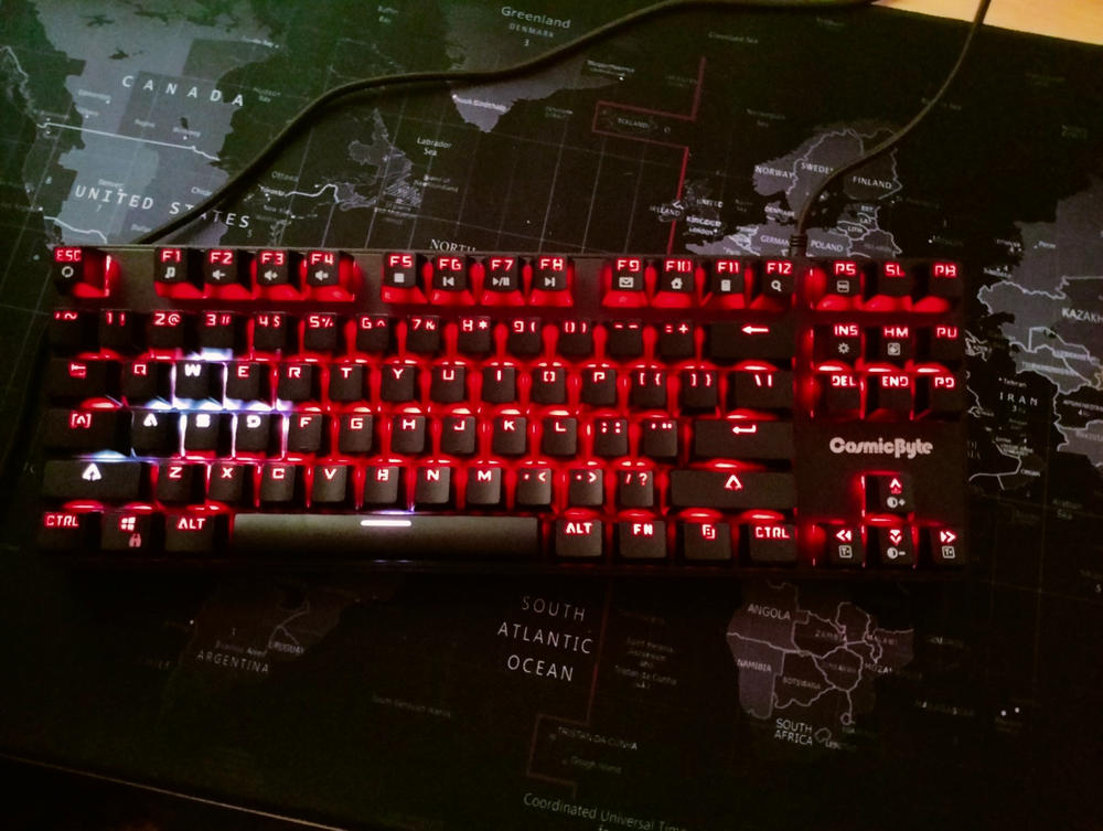 Cosmic Byte CB-GK-34 Firefly Hot Swappable Keyboard with Outemu Red Switches - Customer Photo From Dinesh Kumar M
