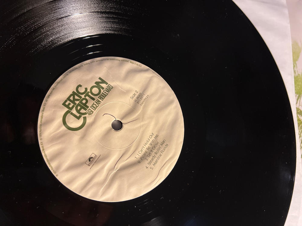 Eric Clapton 461 Ocean Boulevard Import LP - Customer Photo From David Sanders