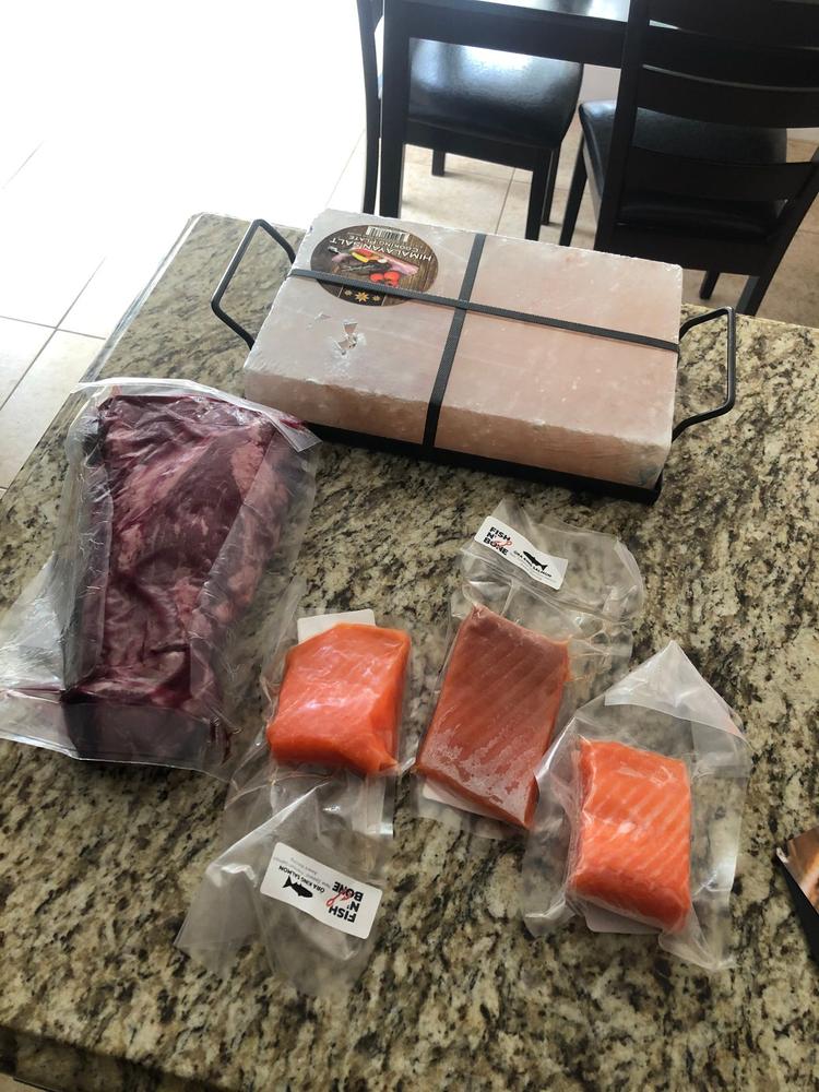 Natural Himalayan Salt Block Cooking Plate - Customer Photo From Kristie Coslett