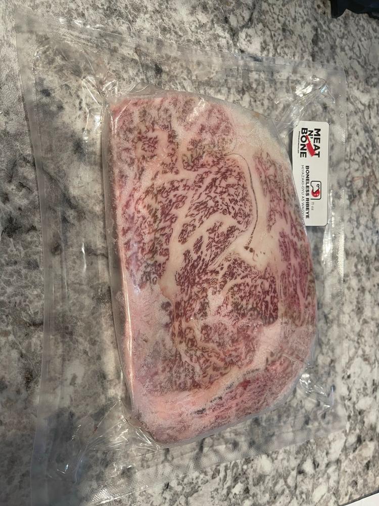 Ribeye Steak | A5 Miyazakigyu Japanese Wagyu - Customer Photo From Caleb Felts