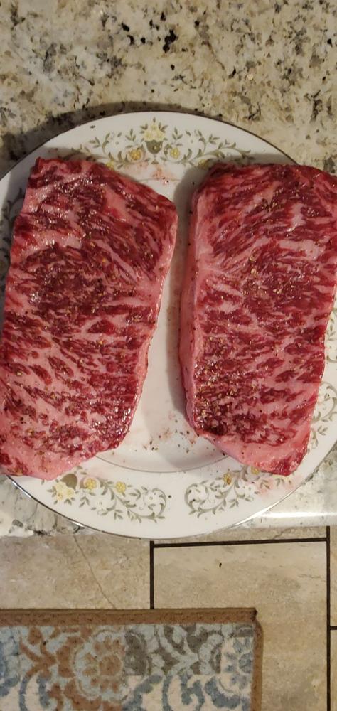 New York Strip Steak | BMS 8-9 Wagyu - Customer Photo From Gerald Smith