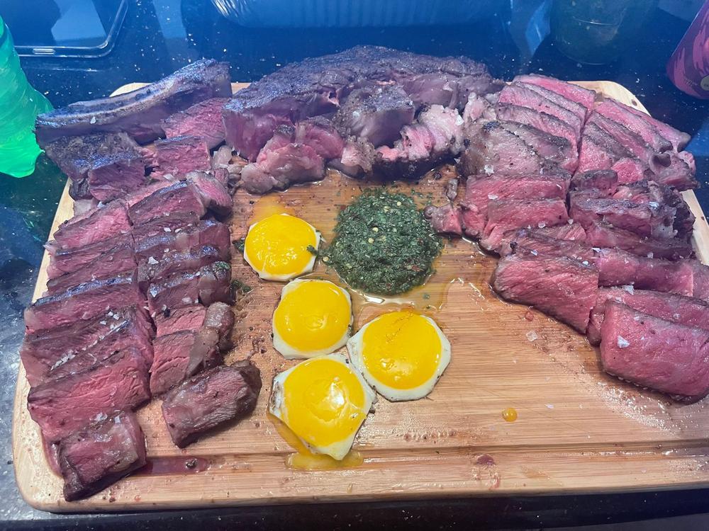 60 Day Dry Aged Bone-In Ribeye Aged Infused With Diplomatico Rum - Customer Photo From Brian Jacob