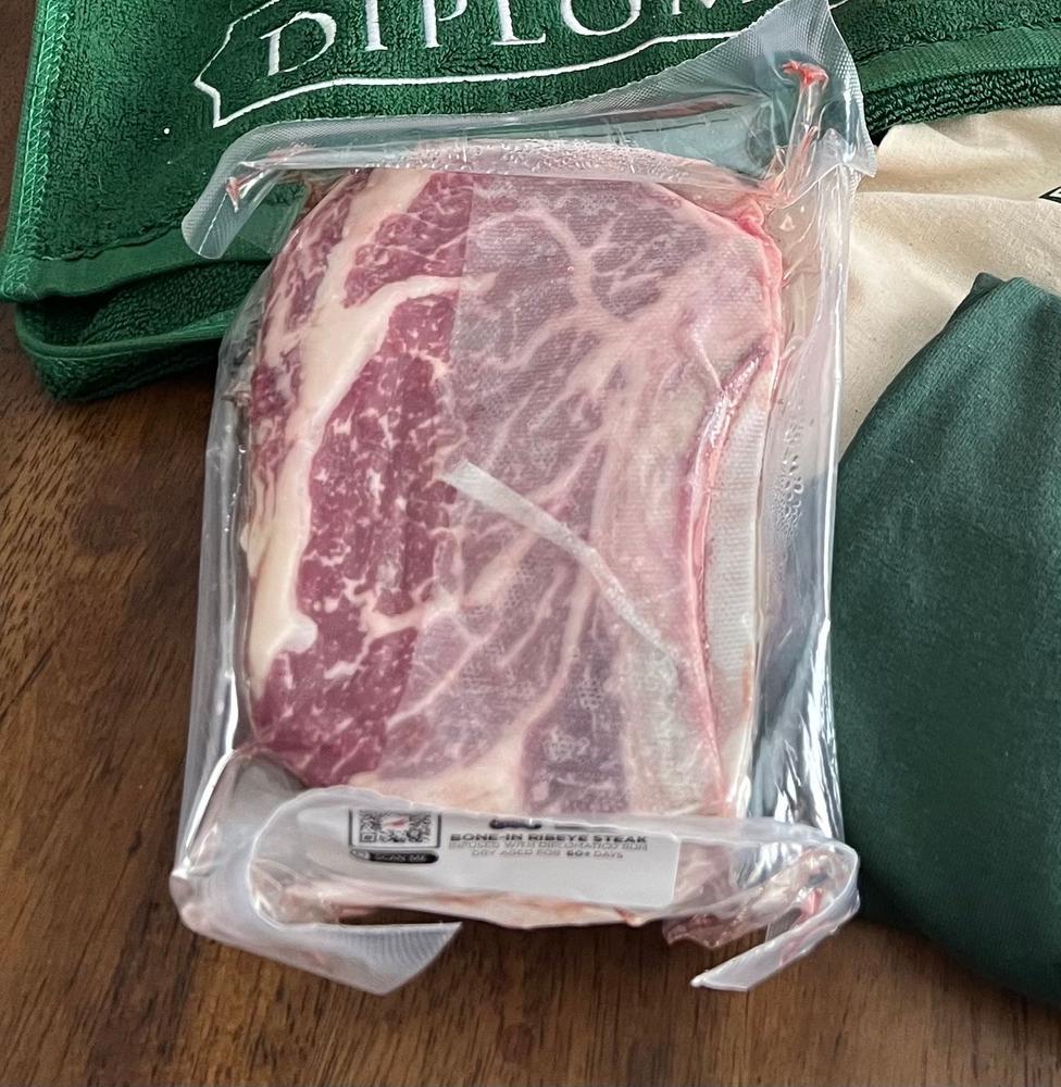 60 Day Dry Aged Bone-In Ribeye Aged Infused With Diplomatico Rum - Customer Photo From Troy Gualco