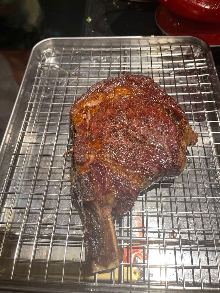Bone-In Ribeye (Cowboy Steak) 45+ Days Dry Aged - Customer Photo From Patrick Willis
