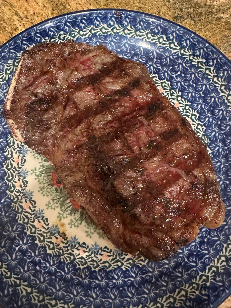 Kansas Strip Steak | BMS 7+ Wagyu - Customer Photo From Elizabeth Kolodney