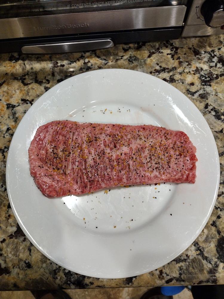 Striploin Steak | A5 Kobe Beef (Wine Fed) - Customer Photo From Chris Abukhalaf