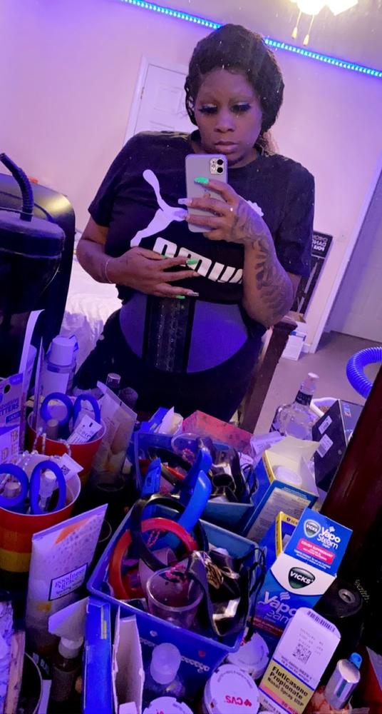 Sport Waist Trainer-Blue - Customer Photo From Shakiva Lumpkin